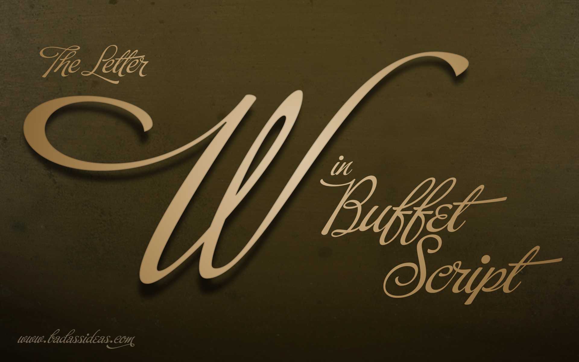 Buffet Script Letter W In