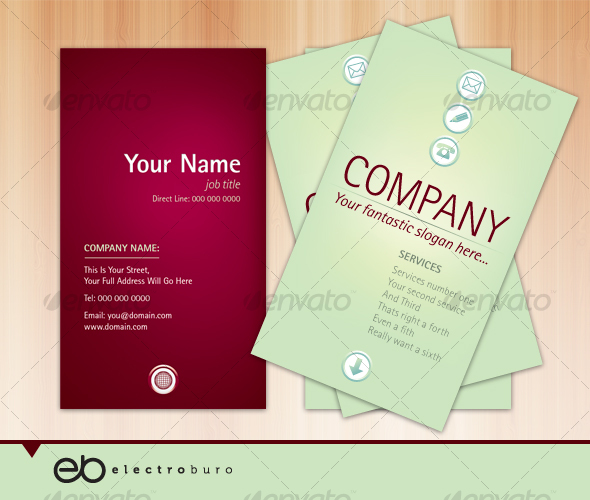 Business Card with Icon Business Card with Icon