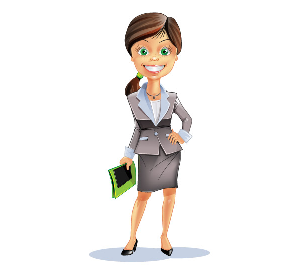 Business Women Cartoon Characters