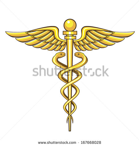 Caduceus Medical Symbol Vector