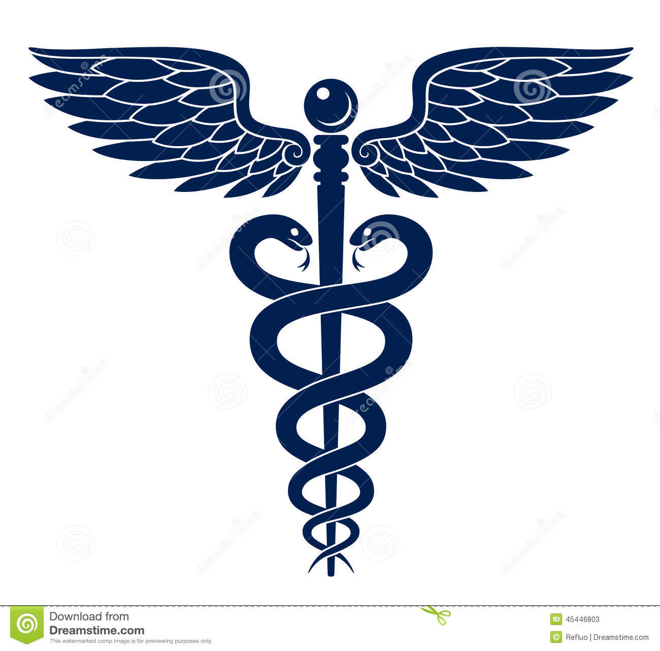 Caduceus Medical Symbol Vector