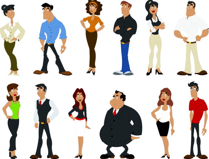 Cartoon Character People Cartoon Character People