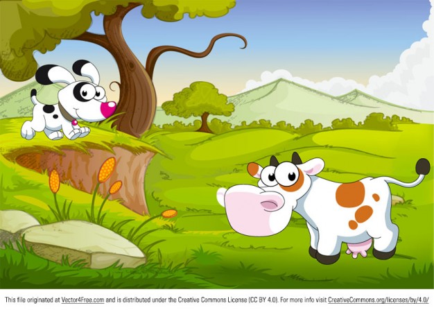 Cartoon Farm Animals Vector