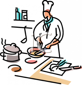 Chef Cooking Food Clip Art