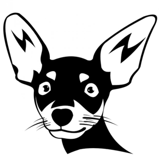 Chihuahua Dog Head Silhouette