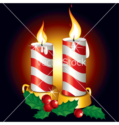 Christmas Candle Vector