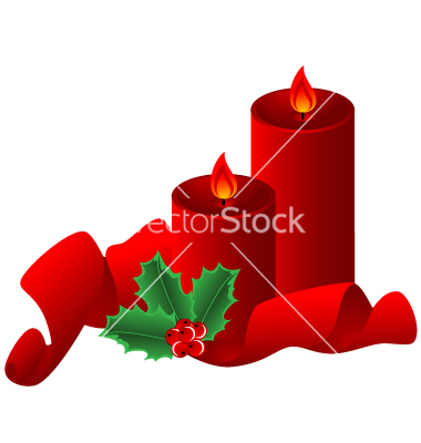 Christmas Candle Vector