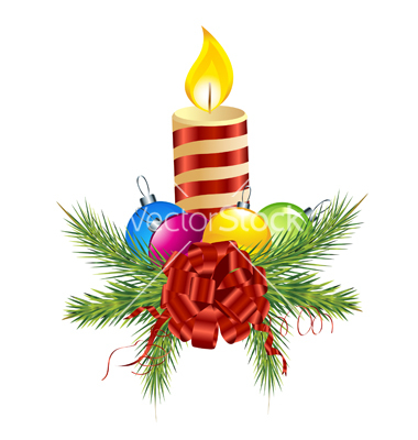 Christmas Candle Vector