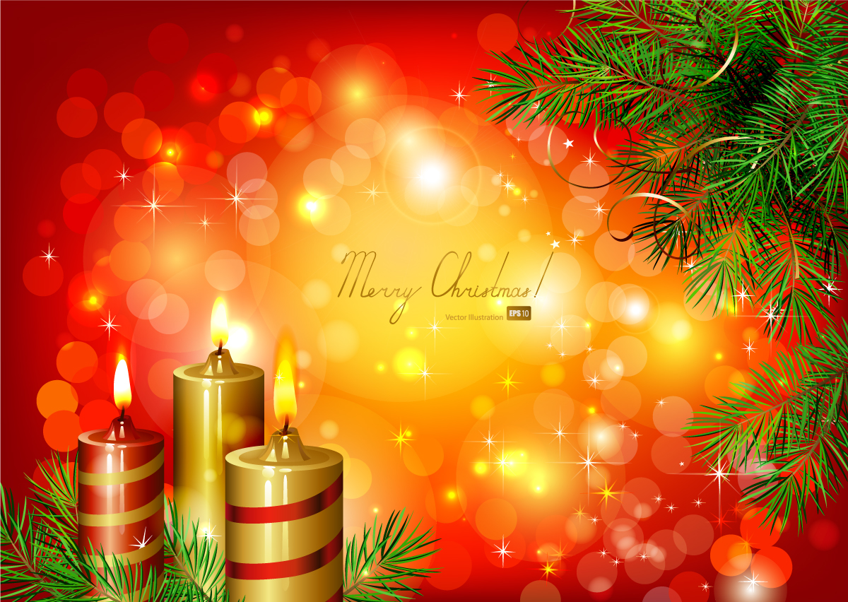 Christmas Candle Vector