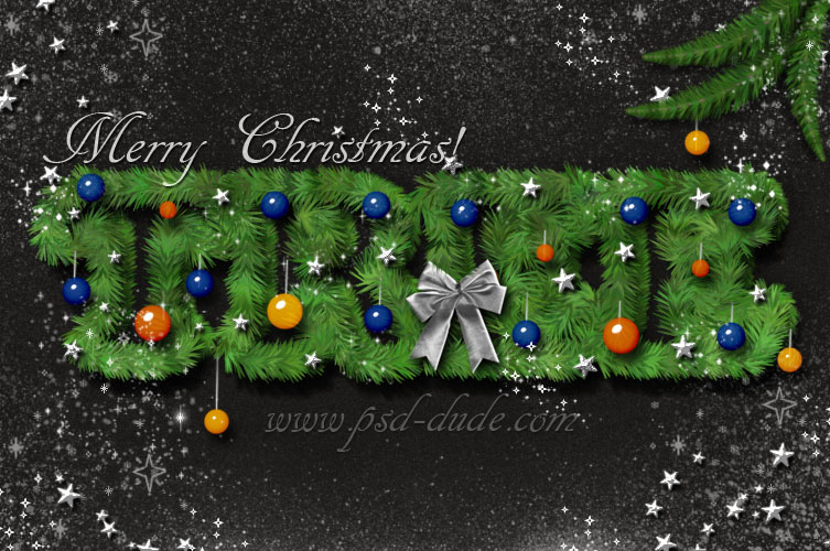 Christmas Photoshop Text Effects