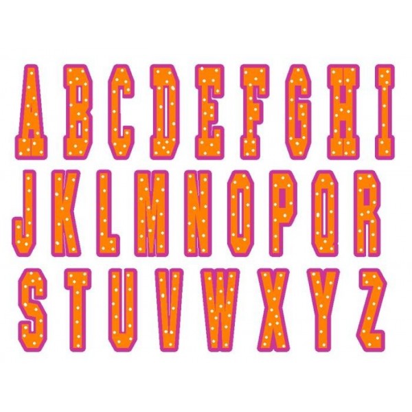 College Applique Font Embroidery