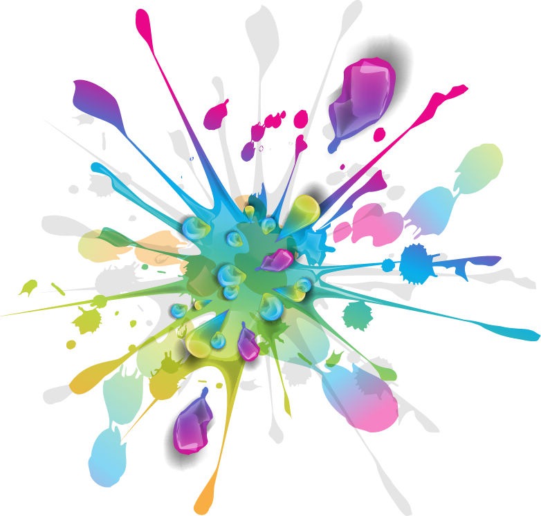 Colorful Ink Splatter Art