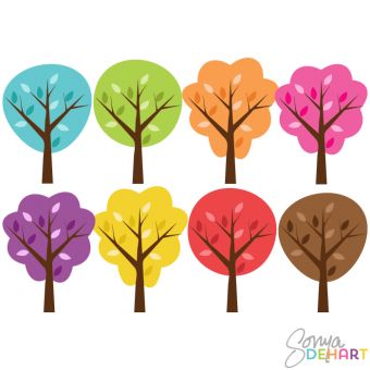 Colorful Tree Clip Art