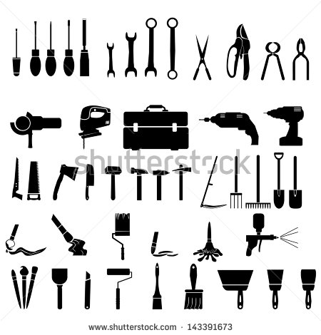 Construction Tools Silhouette