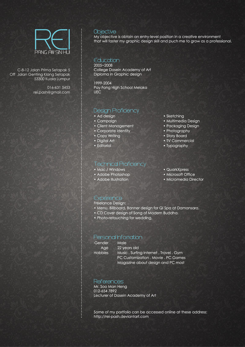 Cool Resume Design Cool Resume Design