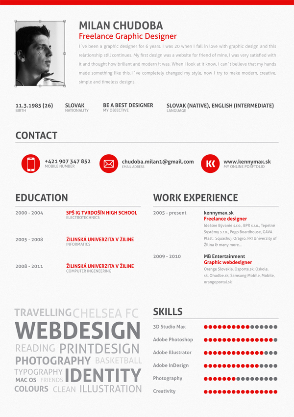 Creative Graphic Design Resume Examples