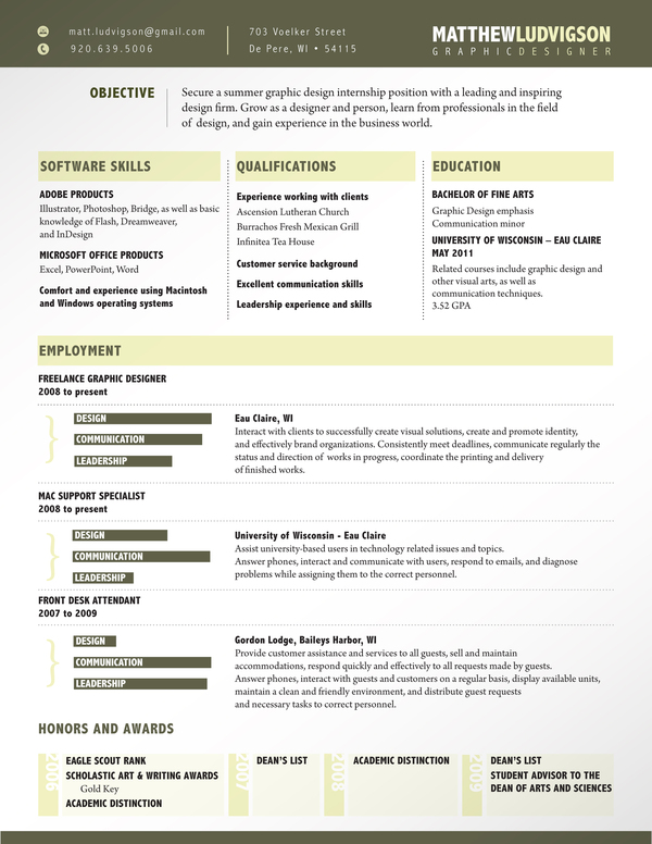 Creative Graphic Design Resume