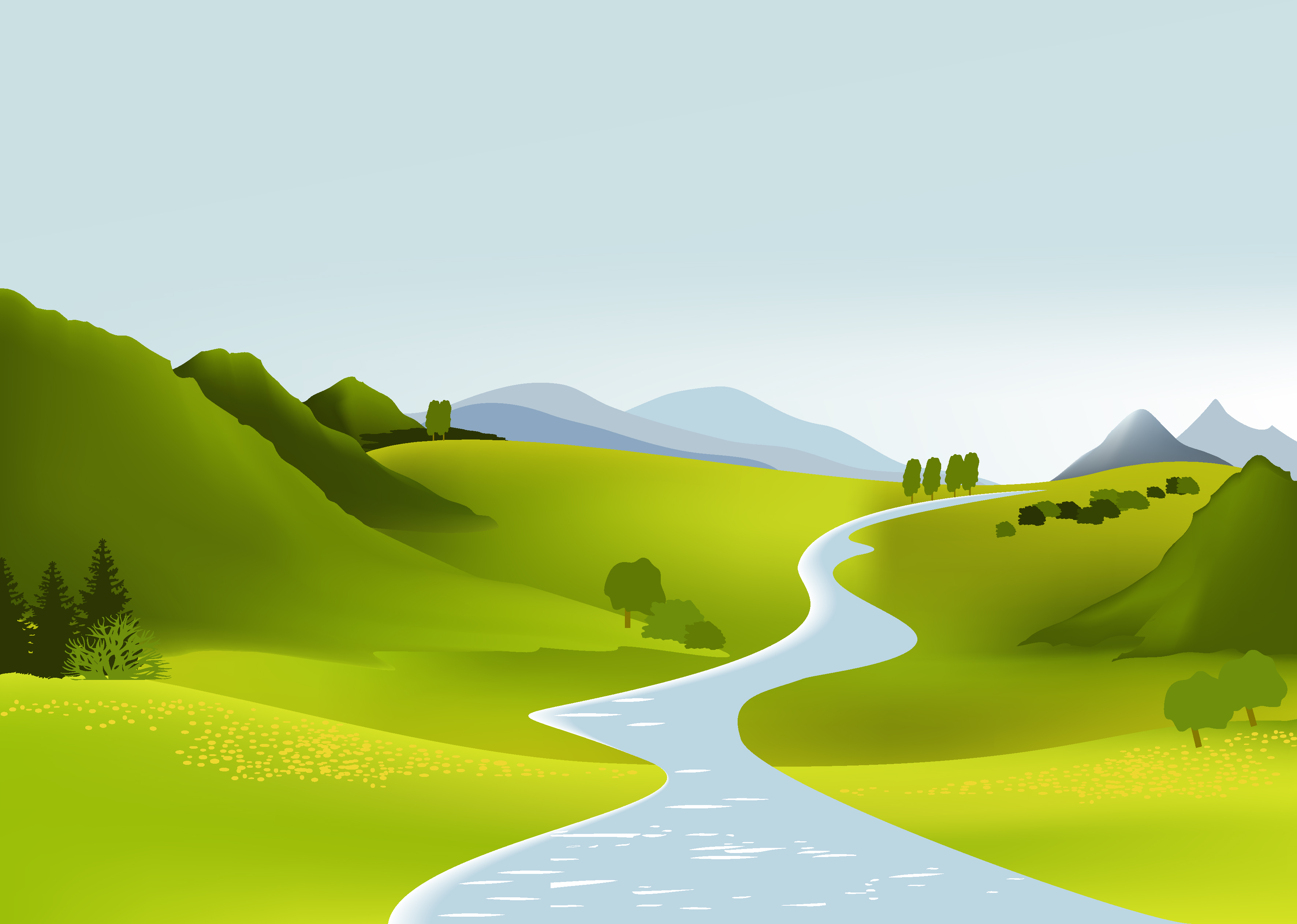 17 Photos of Cute Vectors Cartoon Landscapes