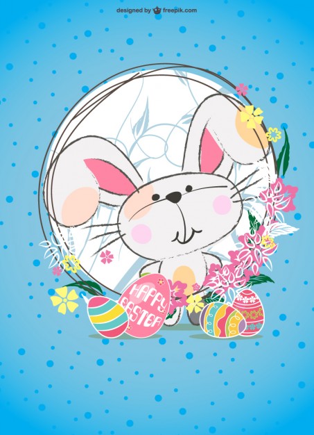 Cute Easter Bunny Vector