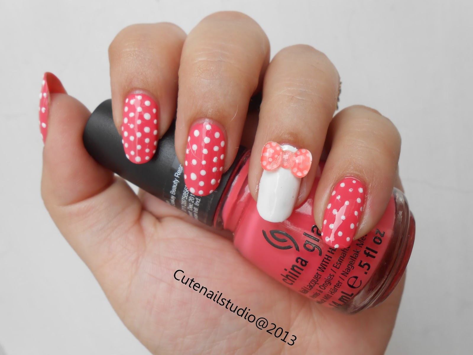 Cute Nail Designs with 3D Bows