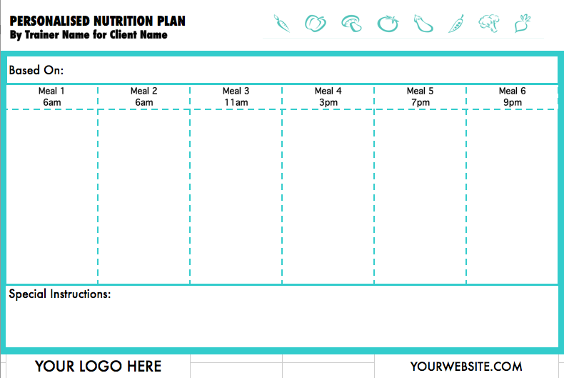 Daily Meal Plan Template