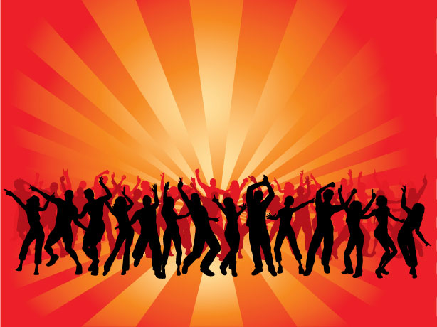 Dance Party Silhouette Clip Art