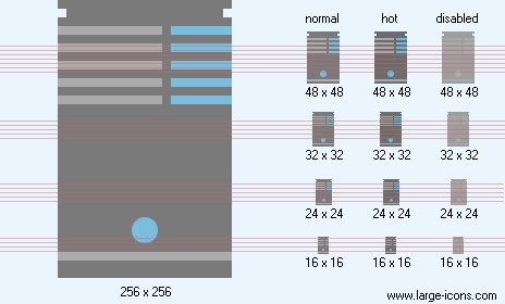 Database Server Icon Flat