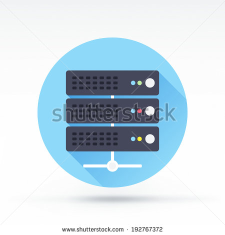 Database Server Icon Flat