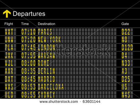 Departure Board Vector