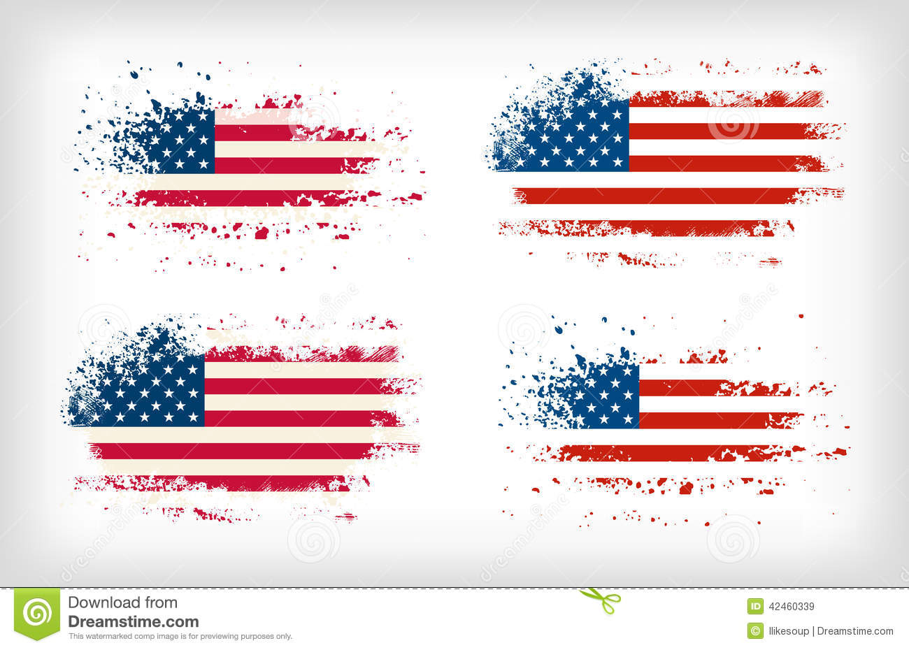 Distressed American Flag Vector