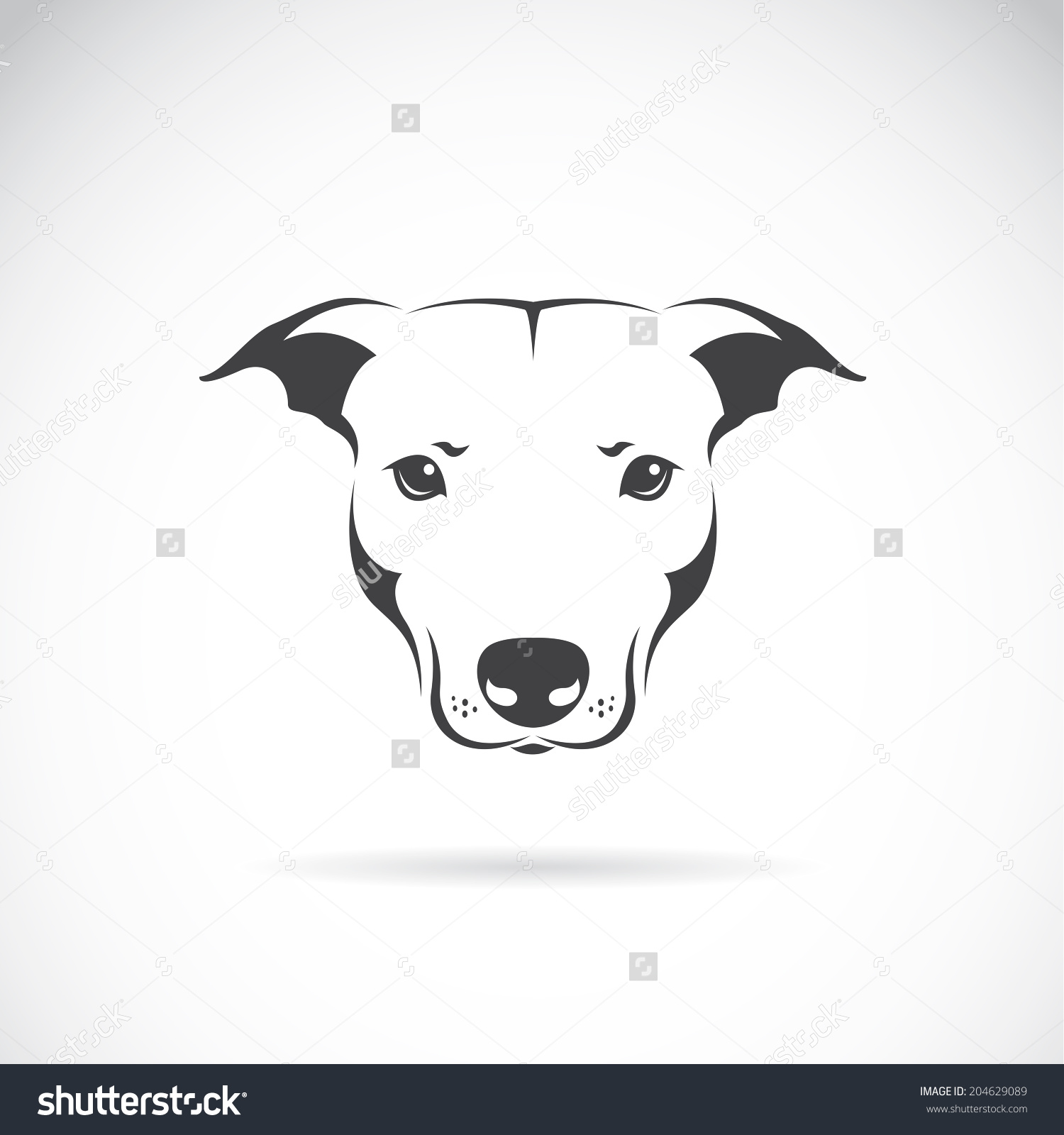 Dog Head Silhouette Vectors