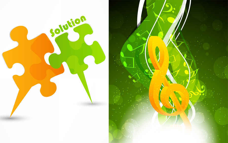 10 Creative Music Background Vector Images