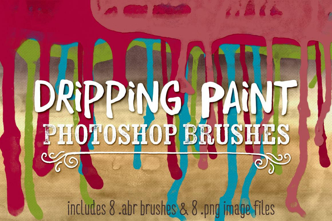 Dripping Paint Photoshop Brushes