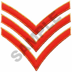 Embroidery Design Sergeant Stripes Embroidery Design Sergeant Stripes