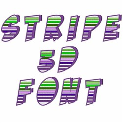 11 Stripe Embroidery Font Images