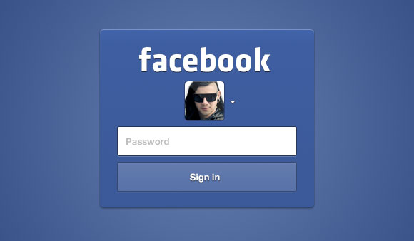 Facebook Login Button PSD