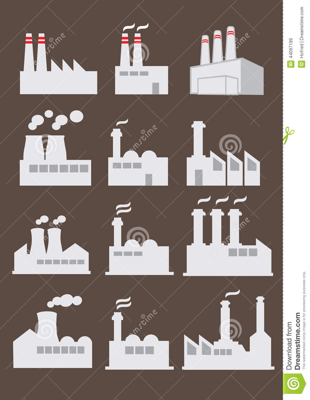 Factory Building Vector Icon