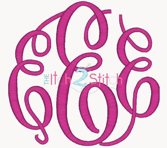 Fancy Circle Monogram Embroidery Font Fancy Circle Monogram Embroidery Font