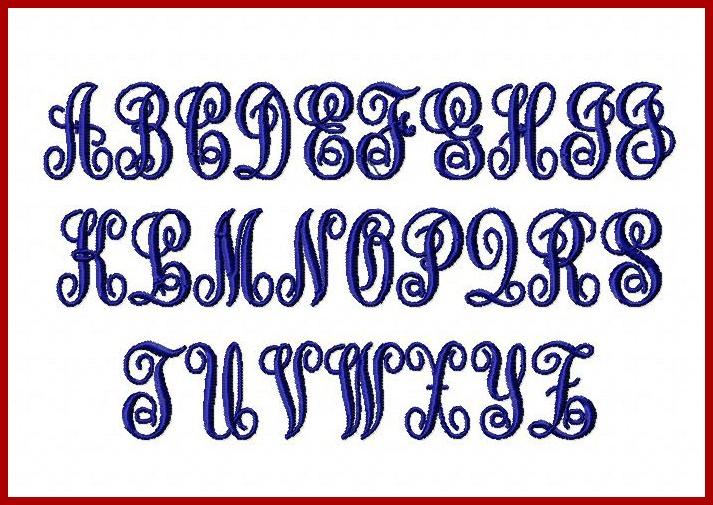 Fancy Script Monogram Font Fancy Script Monogram Font