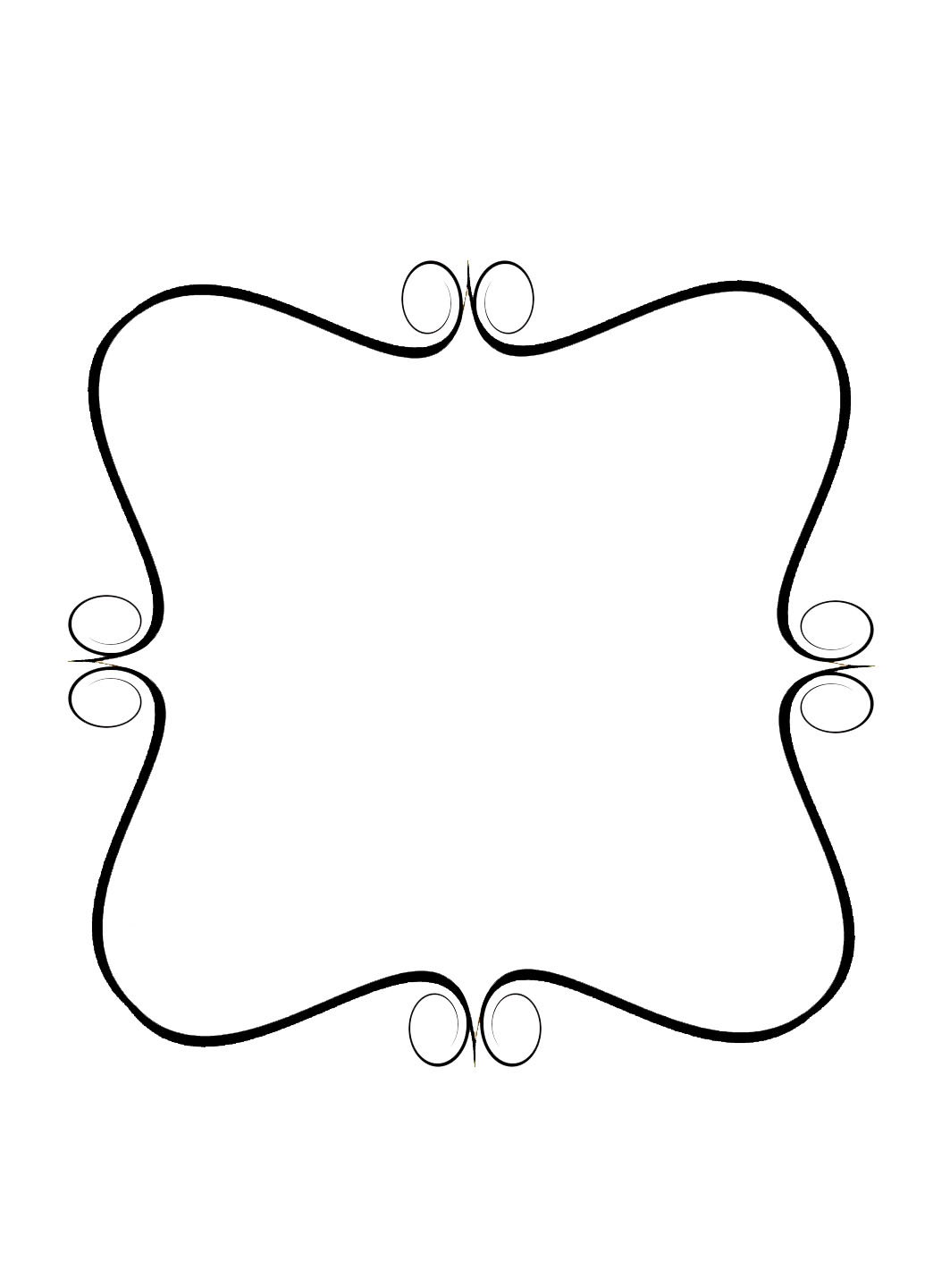 Fancy Swirls Border Clip Art