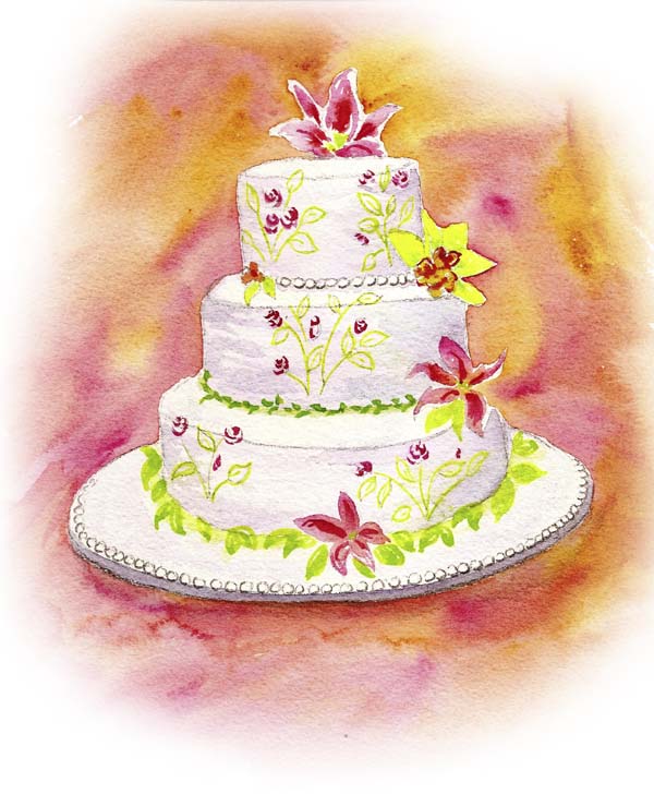 February Wedding Cake