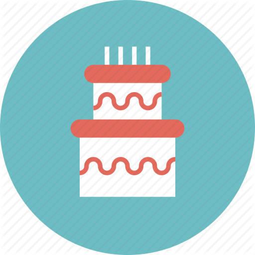 Flat Birthday Cake Icon