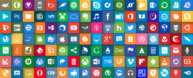 Flat Icons Windows 8