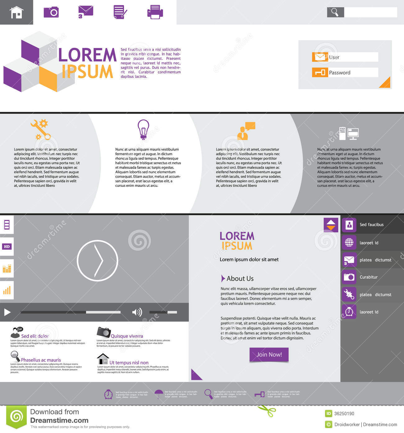 Flat Web Design Templates