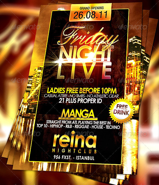 17 Nightclub Flyer Template PSD Images