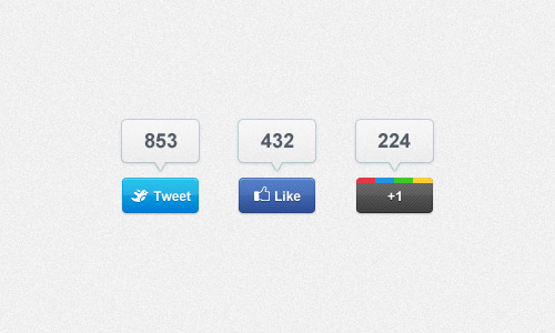 Free Facebook Like Button PSD