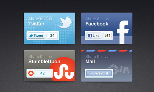 Free Facebook Like Button PSD