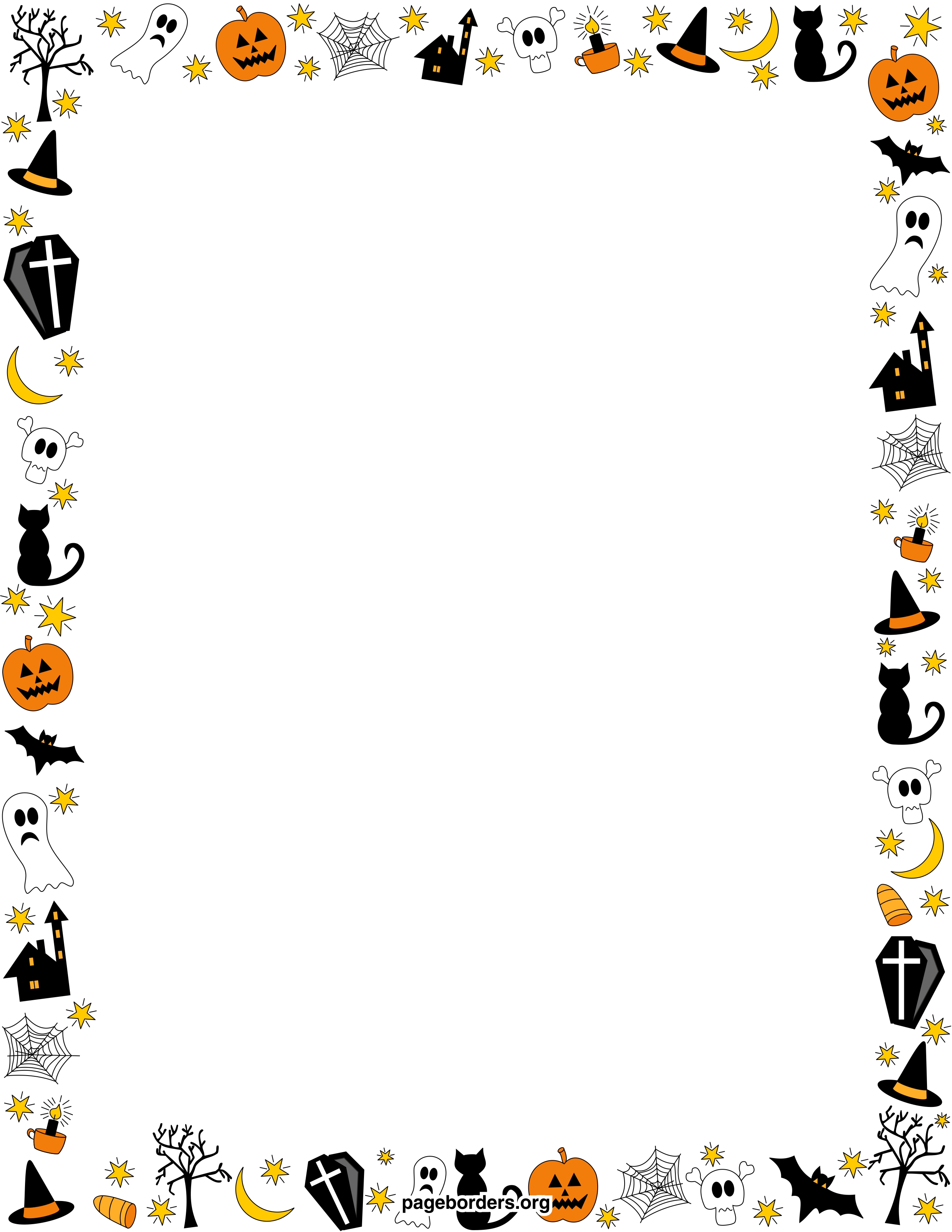 12 Halloween Vector Borders Images