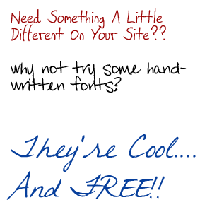 Free Handwriting Fonts