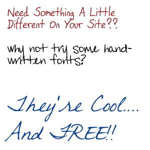 Free Handwriting Fonts Free Handwriting Fonts